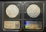 2025 Morgan And Peace Silver Dollar Set NGC MS70 Black Label (11055)