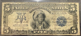 1899 $5 Fr281 Speelman/White Silver Certificate (Chief) F-15 PMG (11096)