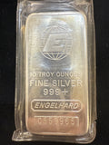 Engelhard 10oz .999 Silver Bar in Original Packaging (Stock Photo)