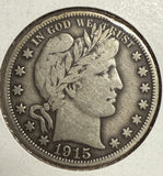 1915 Barber Half Dollar, Fine+ (11160)
