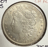1889-S Morgan Silver Dollar, AU+, (11170)