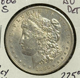 1886-S Morgan Silver Dollar, AU Details (11198)