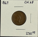 1867 Indian Head Cent, CH XF (11231)