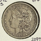 1892-S Morgan Silver Dollar, VF+. (11237)