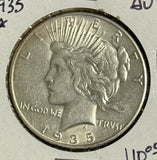 1935 Peace Silver Dollar, AU  (11243)