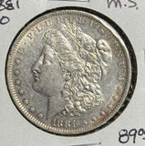 1881-O Morgan Silver Dollar, MS60+PL (11257)