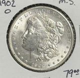 1902-O Morgan Silver Dollar, MS60+ (11261)