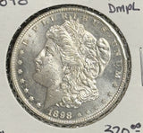 1898 Morgan Silver Dollar, MS60+ DMPL (11265)