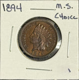 1894 Indian Head Cent, MS60+ (11281)