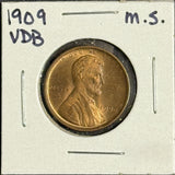 1909 VDB Lincoln Wheat Cent, MS60+Red. (11299)