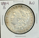 1884-S Morgan Silver Dollar, AU, (11351)