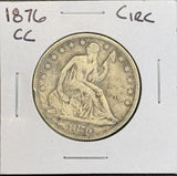 1876-CC Seated Liberty Half Dollar, Circ. (11357)