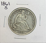 1861-S Seated Liberty Half Dollar, Circ. (11375)
