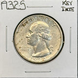 1932-S Washington Quarter, MS60+. (11395)