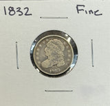 1832 Capped Bust Dime, Circ (11399)