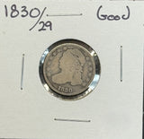 1830/29 Capped Bust Dime, Circ (11401)