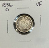 1856-O Seated Liberty Dime, VF (11415)