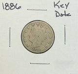 1886 Liberty "V" Nickel. Circ.  (11436)