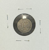 1858 3-Ct Silver, VF (11438)