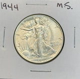 1944 Walking Liberty Half Dollar, MS60+ (11474)