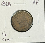 1828 Classic Head Half Cent, Circ. (11490)