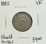 1882 Shield Nickel, VF. (11506)