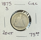 1875-S 20Ct Piece, Circ. (11514)