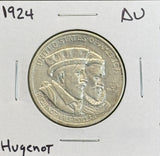 1924 Hugenot Commemorative Half, AU. (11576)
