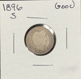 1896-S Barber Dime, Circ, (11582)