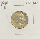 1914-D Buffalo Nickel. CH AU  (11590)
