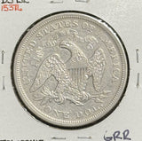 1872 Seated Liberty Dollar, AU Details (11600)