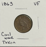 1863 Civil War Token, Type VF (11622)
