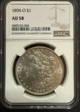 1896-O Morgan Silver Dollar, AU58, NGC. (11683)