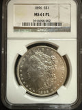 1896 Morgan Silver Dollar, MS61PL, NGC. (11689)