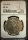 1899-S Morgan Silver Dollar, AU50, NGC. (11697)