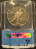 1921 Peace Silver Dollar, XF40 ANACS (11704)