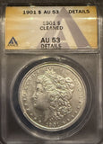 1901 Morgan Silver Dollar, AU53 Det. ANACS (11706)