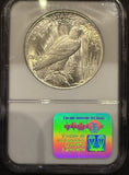1923 Peace Silver Dollar, MS64 NGC (11718)