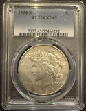 1934-S Peace Silver Dollar, XF45 (11730)