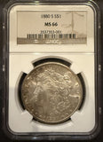 1880-S Morgan Silver Dollar, MS66, NGC (11737)