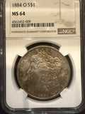 1884-O Morgan Silver Dollar, MS64 NGC (11751)