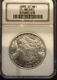1885-CC Morgan Silver Dollar, MS65 NGC (11755)