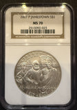 2007 P Jamestown S$1 MS70 NGC (11811)