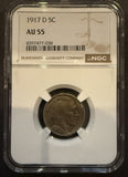 1917-D Buffalo Nickel, AU55. NGC (11801)