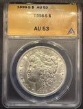 1898-S Morgan Silver Dollar, AU53 ANACS (11805),