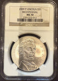 2009 P Lincoln BiCentennial S$1 MS70 NGC (11809)