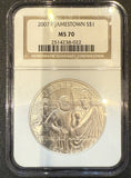 2007 P Jamestown S$1 MS70 NGC (11811)
