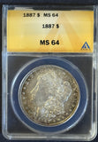 1887 Morgan Silver Dollar, MS64 ANACS (11813),