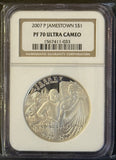 2007 P Jamestown S$1 PF70 Ultra CAM NGC (11844)