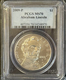 2009 P Lincoln Bicentennial S$1 MS70 PCGS (11858)
